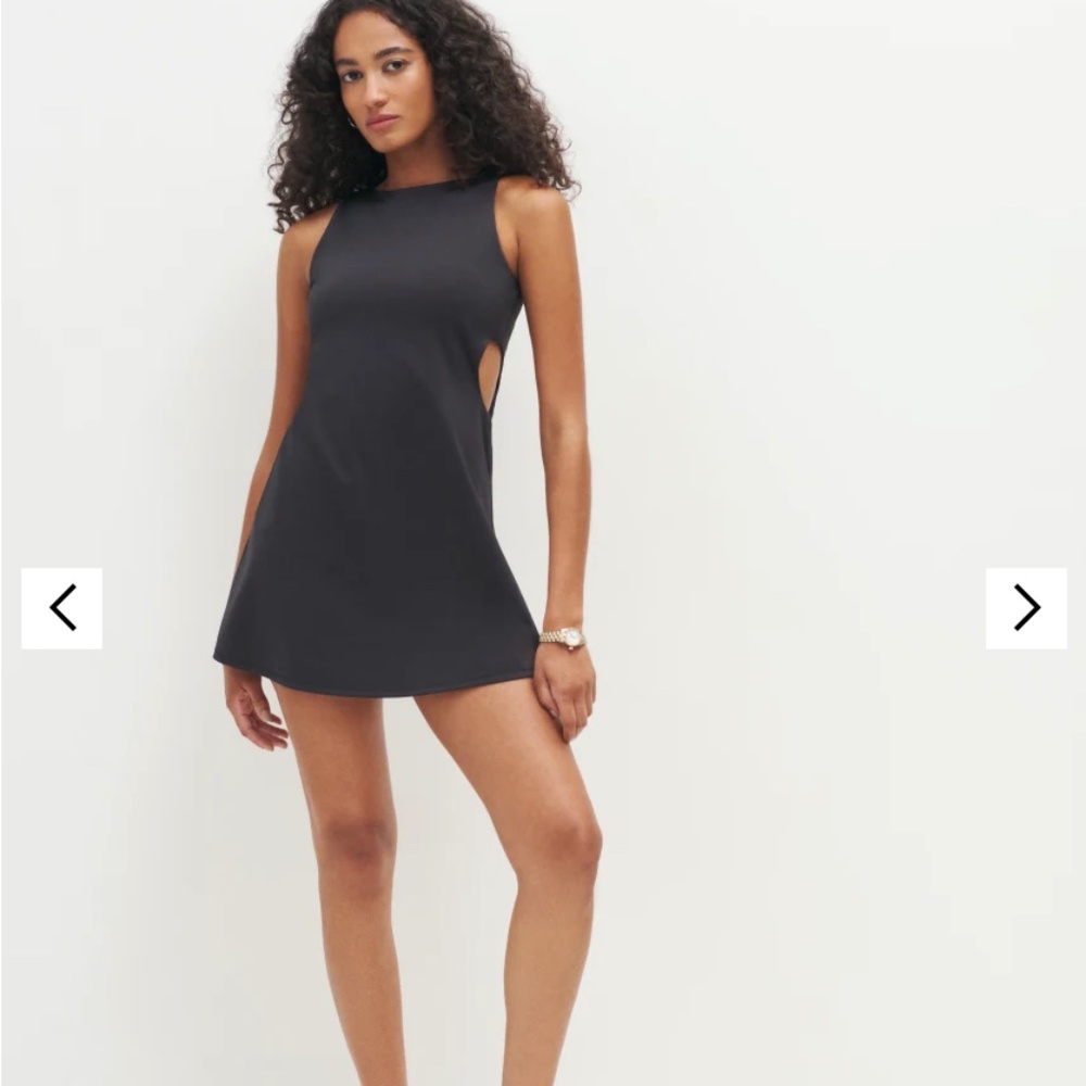 Black Reformation mini dress